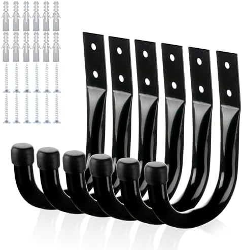 KURUI Metal Wall Hooks for Hanging Heavy Duty, Large Utility J Hooks by KURUI