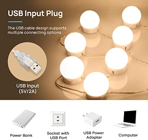 Consciot LED Vanity Lights for Mirror, Hollywood Style 10 Dimmable Bulbs - Image 5