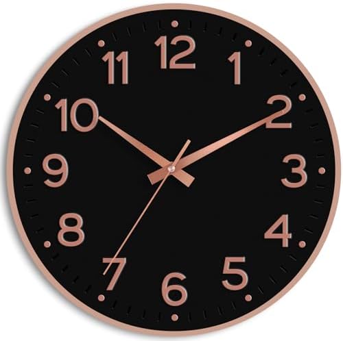 Roymnie 8 Inch Wall Clock, Battery Operated Silent Non Ticking Analog by Unknown