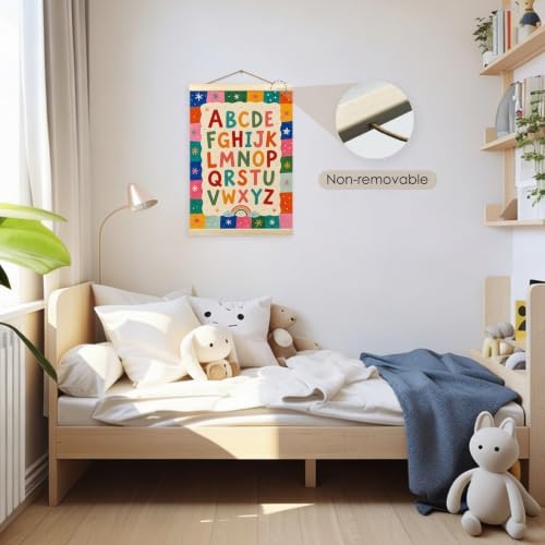madalo Colorful ABC Alphabet Wall Art Poster Hanger Frame 12x16 - Image 3