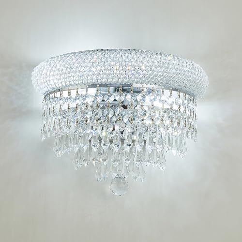 2-Lights Crystal Icicle Prisms Drops Wall Sconce Light by Homeooze