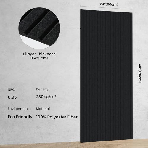TO-TH Large Acoustic Panels Noise Reducing Sound Wall Panel 10 Pack - Image 4