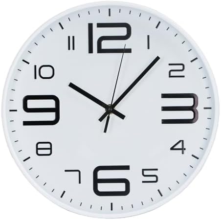 Wall Clock Modern Non-Ticking Battery Operated Wall Clocks Silent Quartz by BAKBRAND