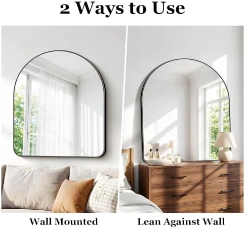 Arched Bathroom Mirror, Wall Mounted Mirror, Living Room, Vertically Hanging - Image 5