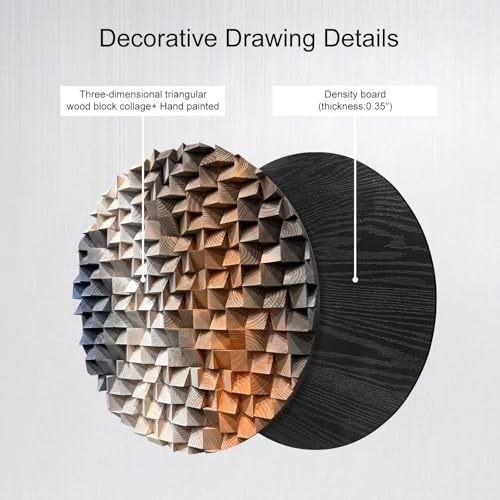 LIUZEYUE Circular Pine Wall Sculpture - Image 4