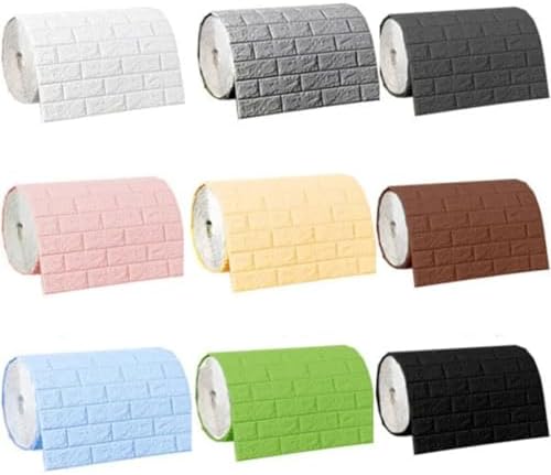 Waterproof Wall Panels 27.5" x 196.8" Faux Brick Wallpaper Peel and Stick Art - Image 7