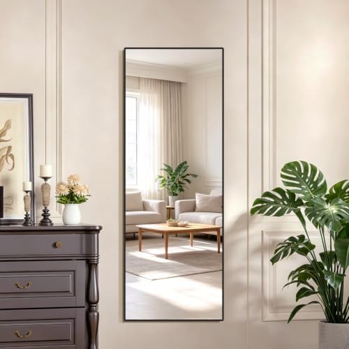 58"x20" Full Length Mirror, Floor Mirror Full Length Black by Unknown