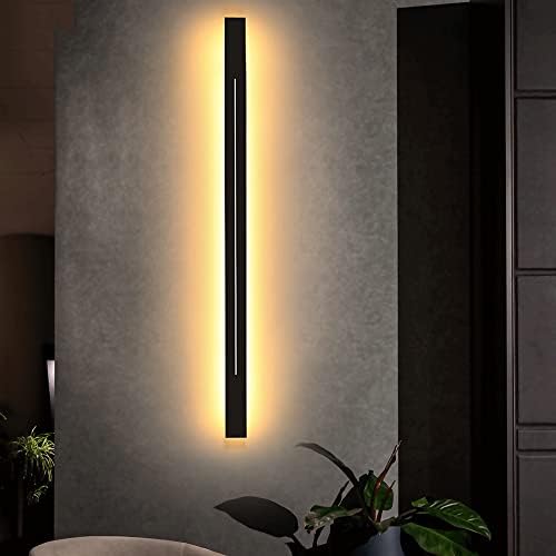 Ultra-Thin Linear Wall Lamp, Rectangular Metal Strip Wall Sconce - Image 3