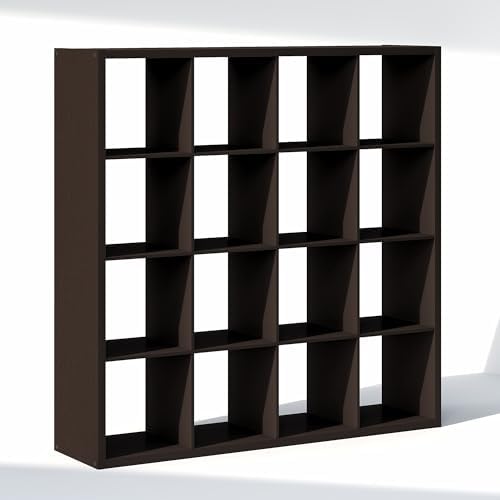 Furinno Cubic Extra Thick 16-Cube Closet Organizers and Storage, Dark Oak - Image 7
