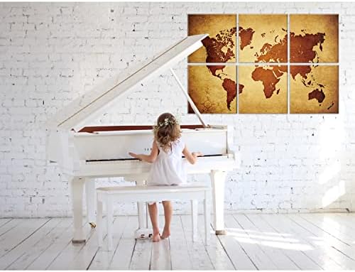 JBER Art Acoustic Panels 72" x 48", Sound Absorbing Wall Art, World Map - Image 4