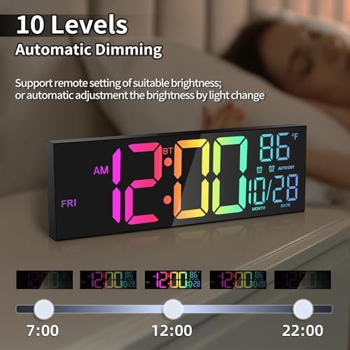 16.5" RGB Digital Wall Clock - Image 6