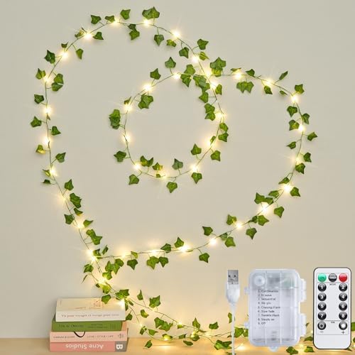 JMEXSUSS 100 LED Vines with Fairy Lights USB/Battery Operated, 33 FT by JMEXSUSS