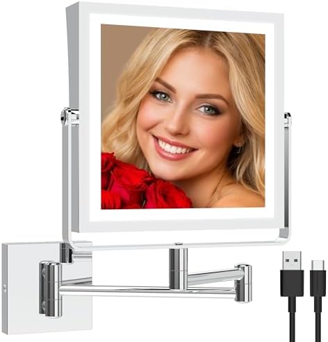 Ruacq Wall Mounted Makeup Mirror by Ruacq