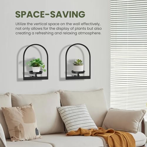 Plant Shelves for Wall Set of 2, Hanging Planter for Indoor Plant Stand Plants - Image 5
