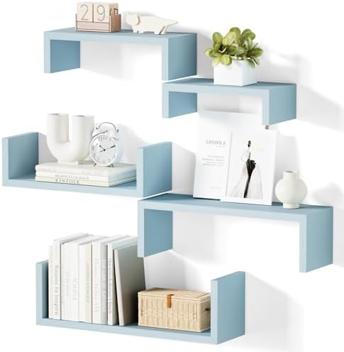 SRIWATANA Blue Floating Shelves by SRIWATANA