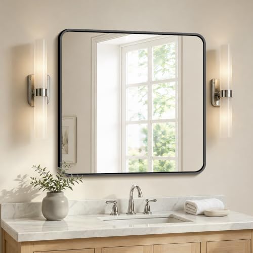 Bathroom Vanity Mirror, 30”x30” Wall Mirror by Unknown