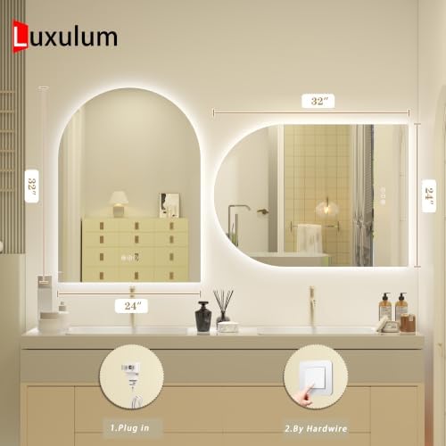 Arched Backlit LED Lighted Bathroom Mirror 24x32 - Image 2