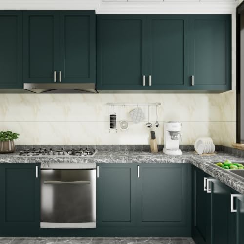 LACHEERY 24"x160" Emerald Green Wallpaper Peel and Stick Bathroom Dark Green - Image 3