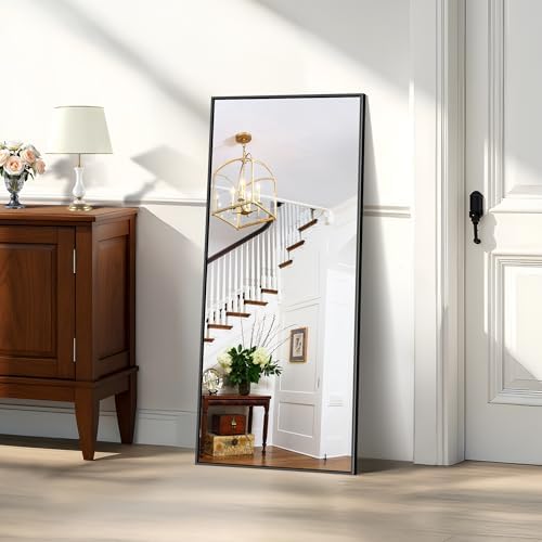 KOCUUY Black Mirror 20x48 Inch, Metal Framed Mirror by KOCUUY