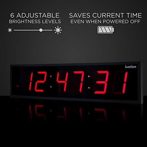 Ivation Oversized Digital Wall Clock - Image 4