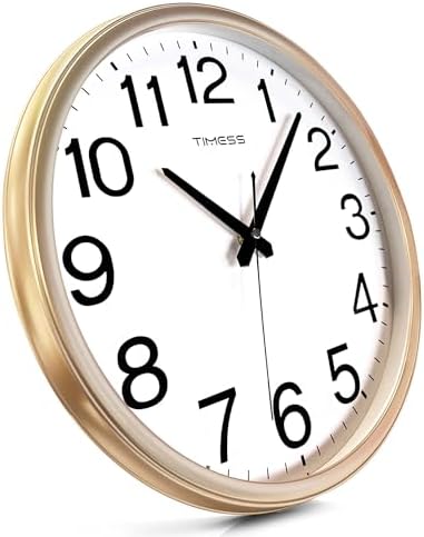 TIMESS 13-Inch Silent Non-Ticking Analog Wall Clock - Image 4