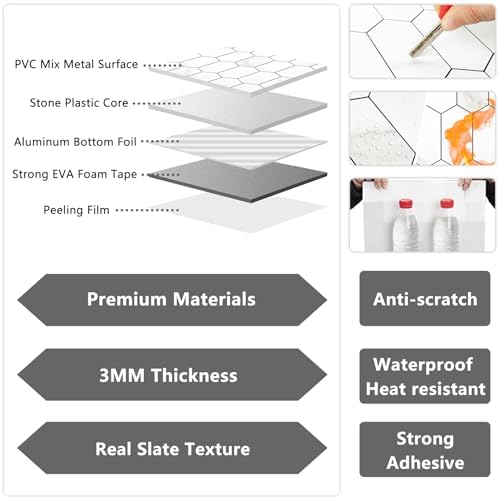 Vamos Tile Long Hexagon Peel and Stick Backsplash Tile - Image 3