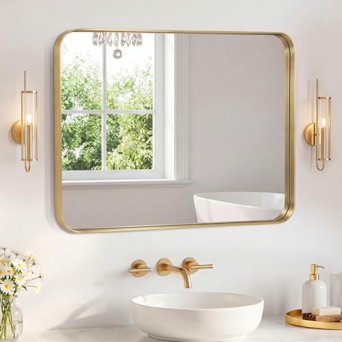 Sweetcrispy Bathroom Mirror 36x32 Inch, Vanity Mirror by Sweetcrispy