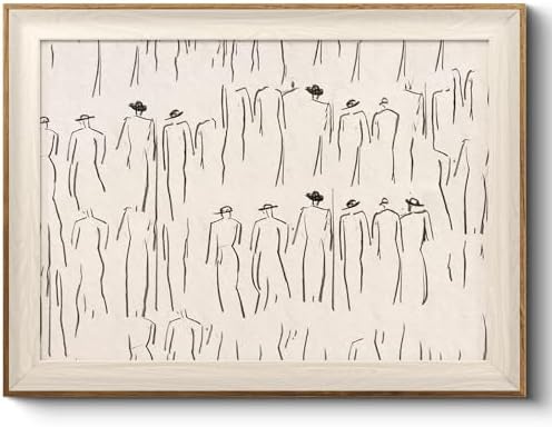 VIYYIEA Framed Minimalist Abstract Sketch Canvas Wall Art, 16×12 Inch by VIYYIEAART