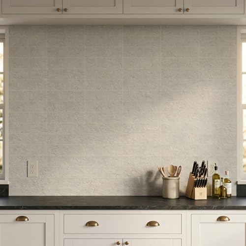 40-Sheet Flexible Stone Peel and Stick Backsplash Tile, Subway Texture - Image 6