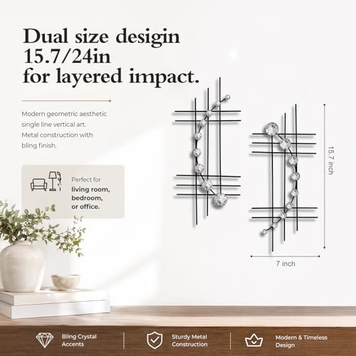 ZEXUIRU 2 Pcs Abstract Metal Art - Image 3
