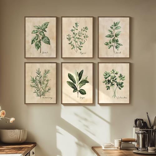 Framed Rustic Sage Green Botanical Wall Art by Cuspin