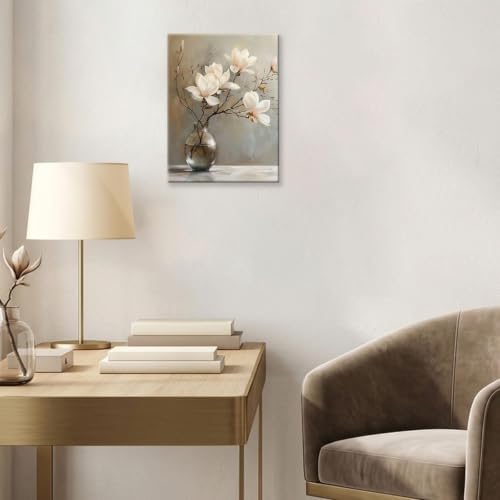 daktenn Floral Canvas Wall Art Bathroom Wall Art Pictures Wall Decor Home Decor - Image 4