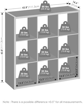 Furinno Cubic Extra Thick 9-Cube Closet Organizers and Storage - Image 2