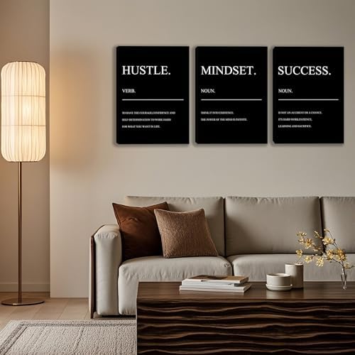 3 Panel Print Canvas Wall Art Motivational Office Wall Decor Painting - Image 7