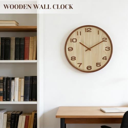Maxspace Modern Wall Clock, 12 inch Silent Non Ticking Wall Clock, Battery - Image 2