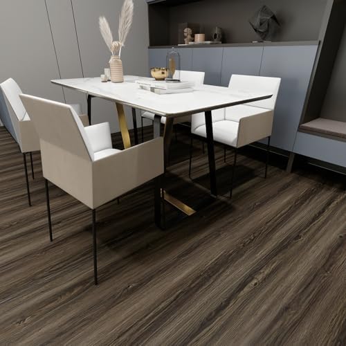 Wood Grain Peel and Stick Floor Tiles, 11.8" W × 118" L, Dark Color - Image 5