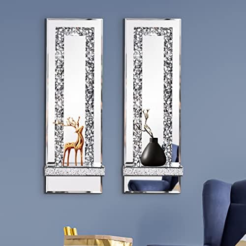 Mirrored Wall Candle Sconces Holder Set of 2, Wall Decor Living Room - Image 6