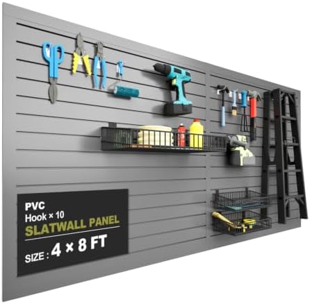 Hohuqeri Slatwall Panel Garage Wall Organizer by Hohuqeri