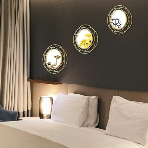 3 Set Sunburst Round Mirrors for Wall Decor Bedroom Bathroom - Image 4