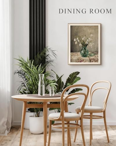 VIYYIEA Framed Snowdrop Flower Canvas Wall Art - Image 3