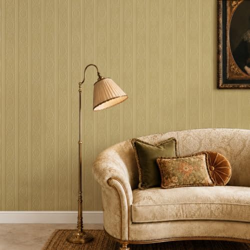 JiffDiff Khaki 3D Embossed Textured Peel Stick Wallpaper 17.3"x400" - Image 3