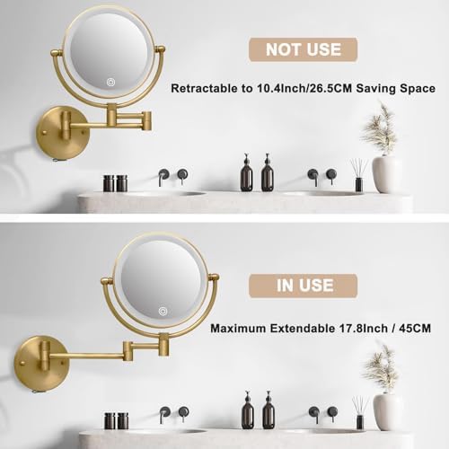 8" Rechargeable Wall Mounted Makeup Mirror - Image 5