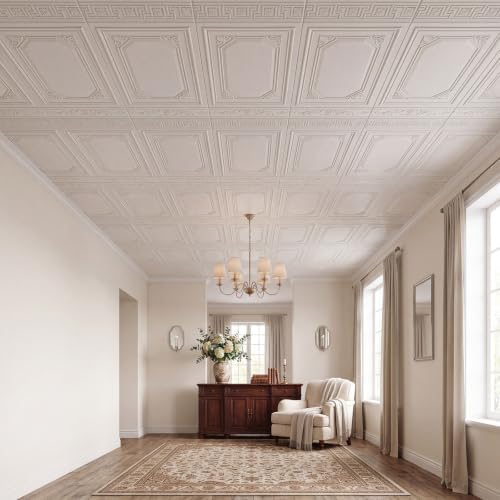 Nuanchu 10 Pcs 35 x 28 Inch Ceiling Tiles Peel and Stick - Image 6
