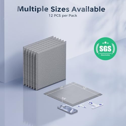 12 Pack Self-Adhesive Acoustic Panels, 2nd Generation Sound Absorbing Panel - Image 7