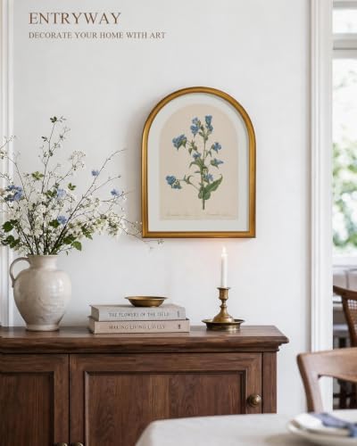 VIYYIEA Vintage Floral Wall Art, Vintage Arched Framed Artwork - Image 2
