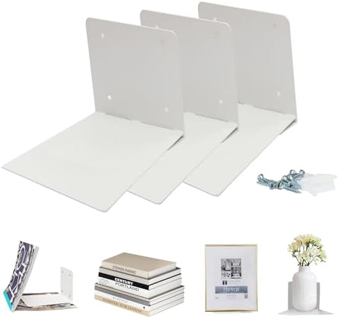 STORAGE MANIAC Invisible Floating Bookshelves Wall Mounted White by STORAGEMANIAC