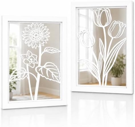 2 Set Farmhouse Mirrors for Wall Decor Living Room Bedroom Bathroom Entryway by sxnzequnze