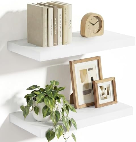 Vivelove 10 in Deep Floating Shelves 16” Set of 2 by VIVELOVE