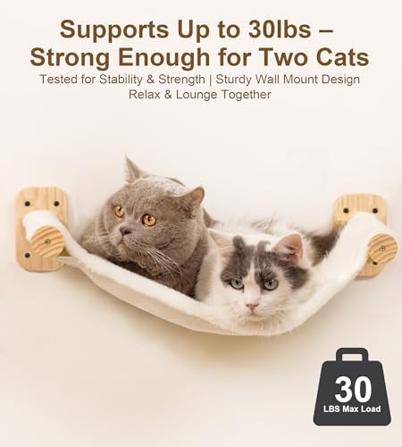 Cat Wall Hammock with Floating Hammock, 2 Four-Step Ladders & 1 Flat Shelf - Image 5