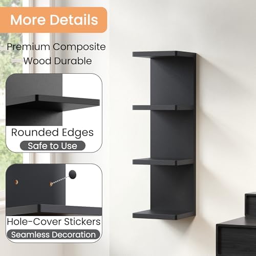 upsimples 4 -Tier Floating Wall Shelf - Image 3
